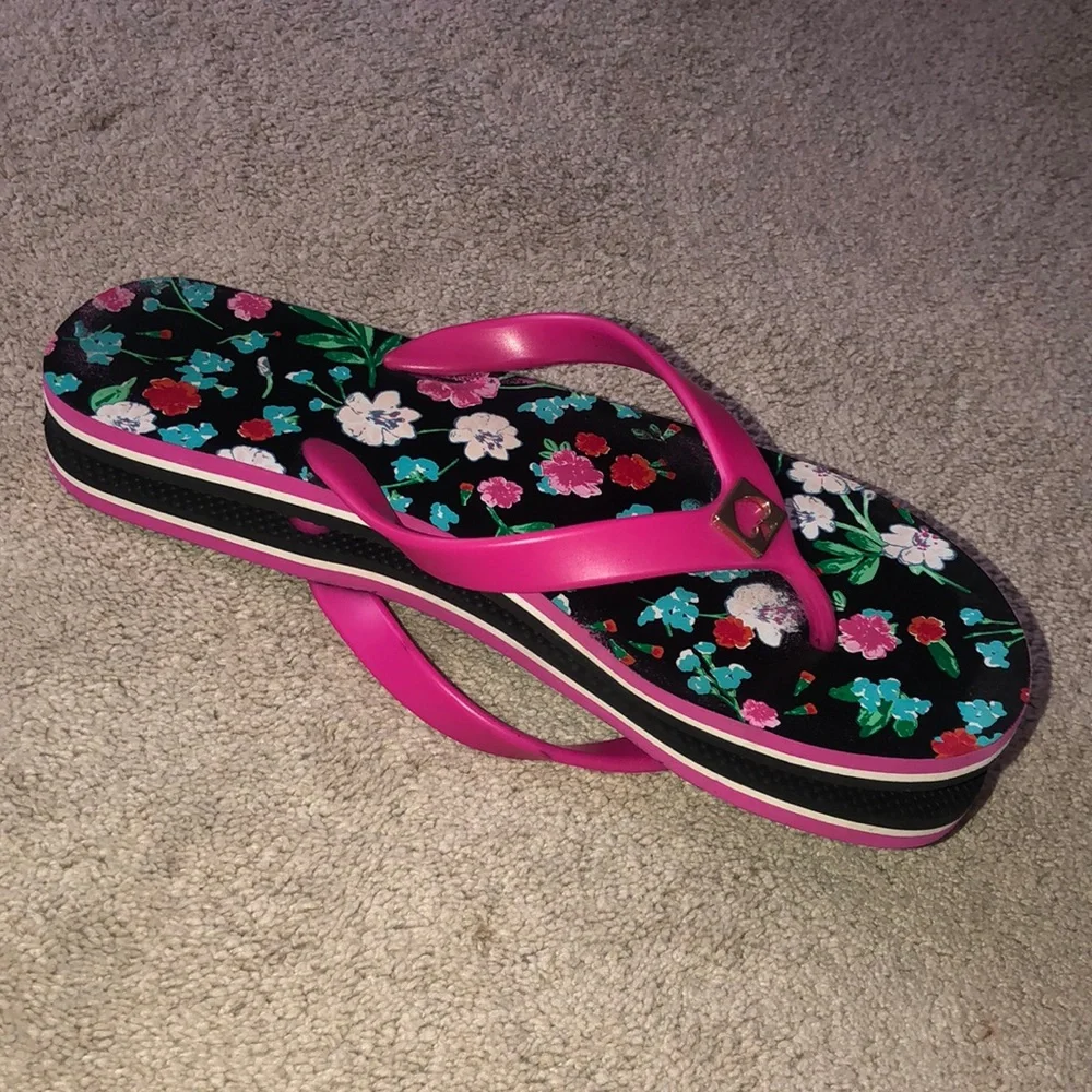Kate‎ Spade Floral Flip Flops Women’s Size 9 10 •READ